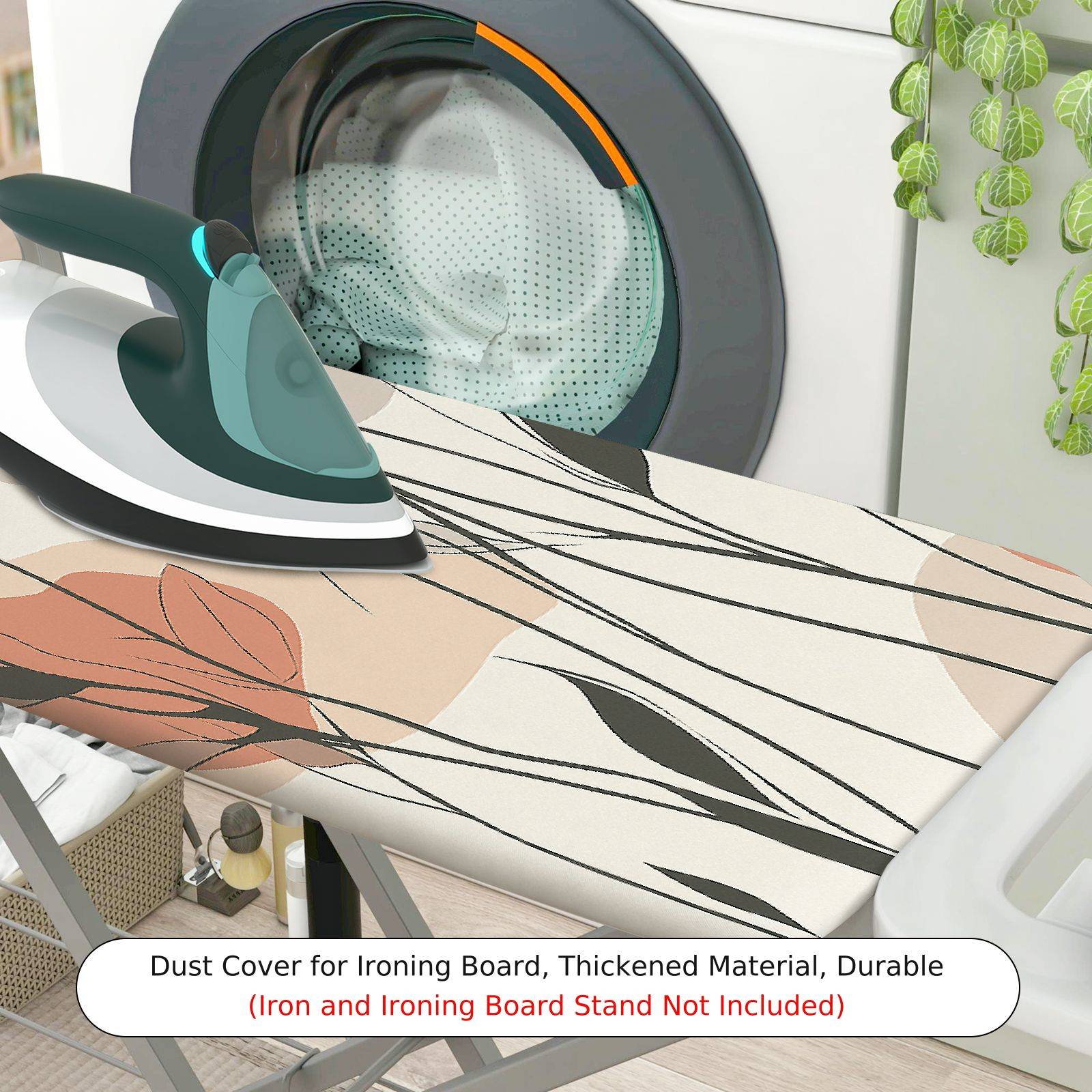 1-Piece Floral Abstract Modern  Ironing Board Cover, Universal Size, Without Board