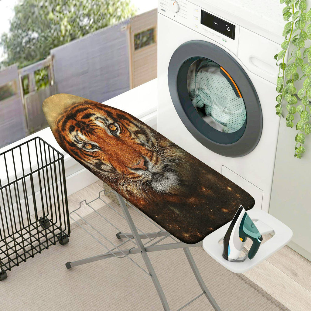 1-Piece Tiger Animal Print Art  Ironing Board Cover, Universal Size, Without Board