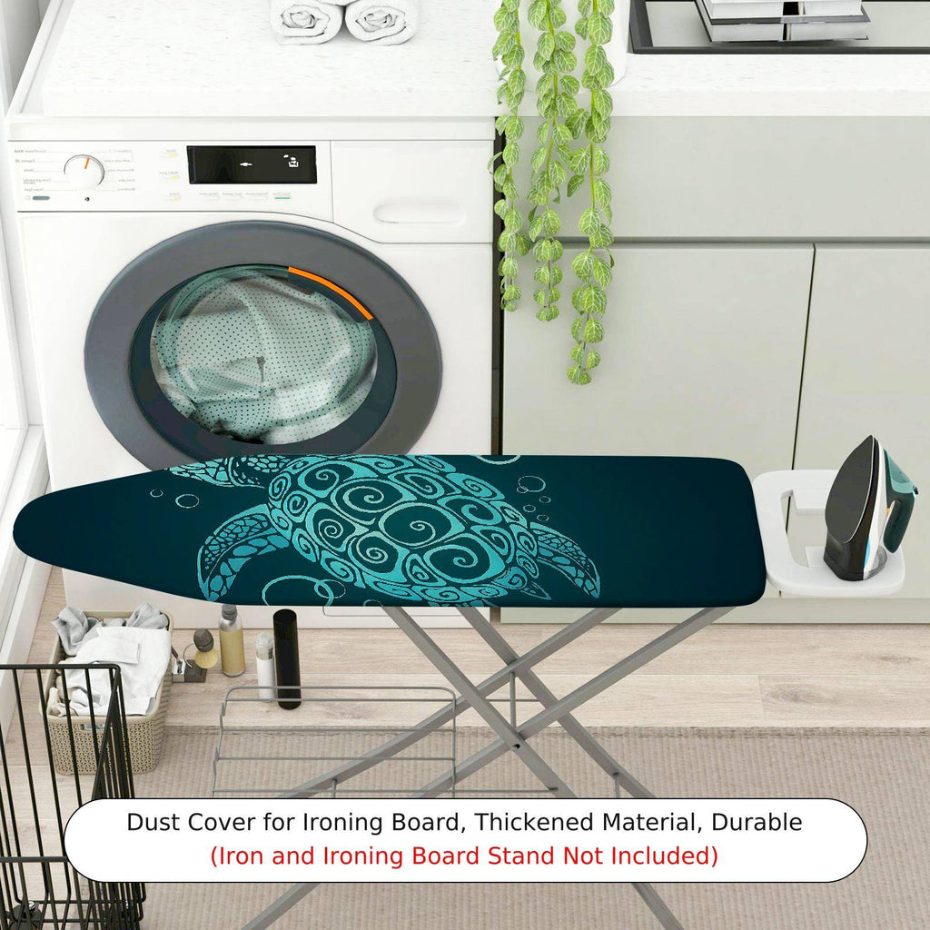 1-Piece Turtle Ocean Waves  Ironing Board Cover, Universal Size, Without Board