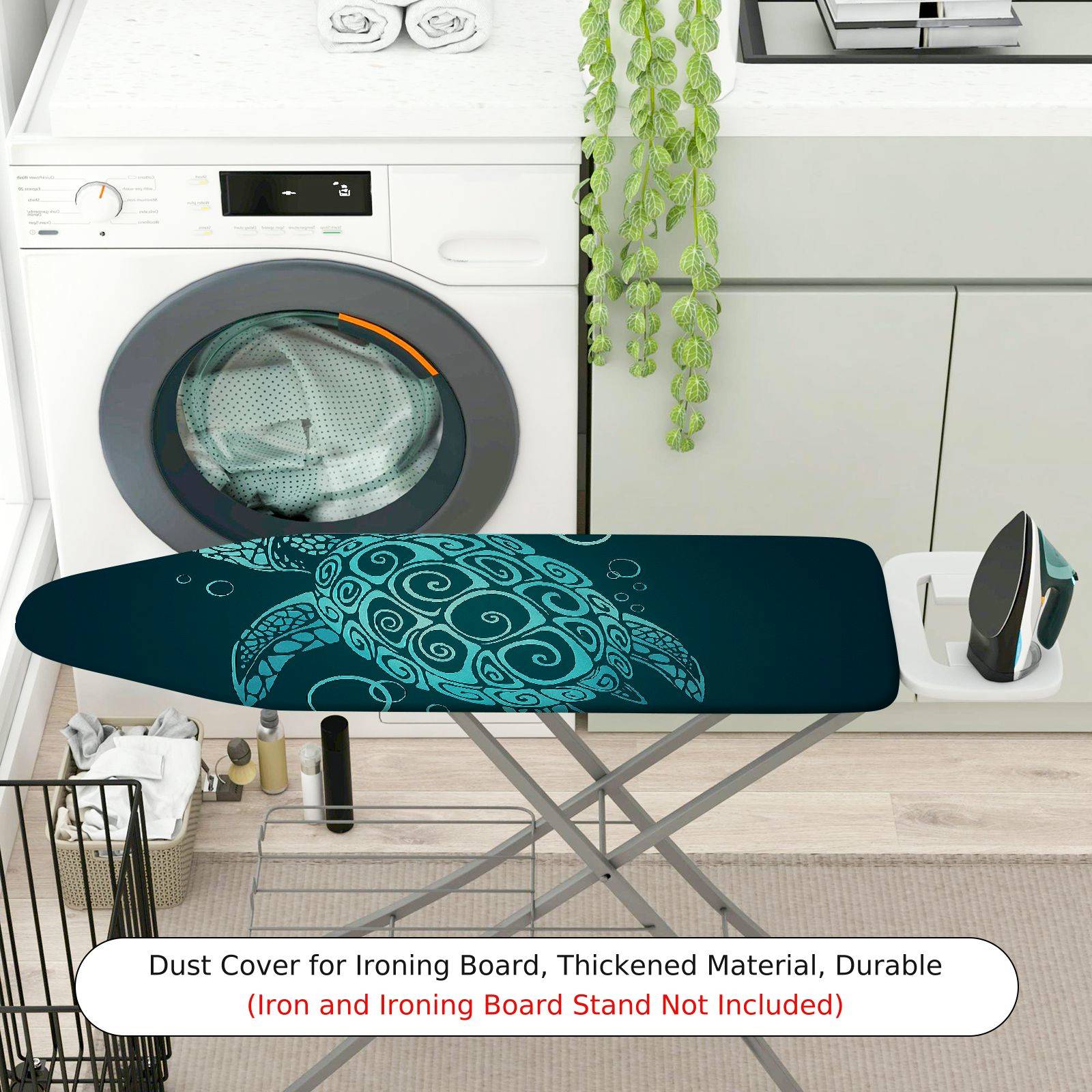1-Piece Turtle Ocean Waves  Ironing Board Cover, Universal Size, Without Board