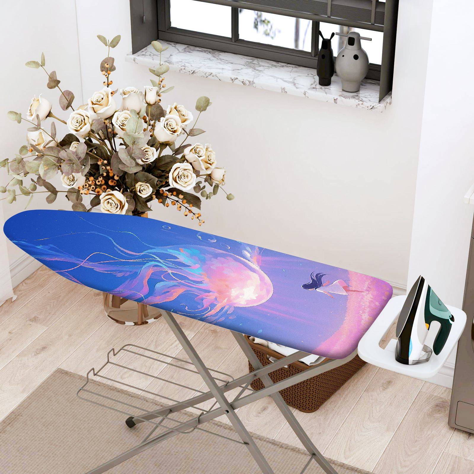 1-Piece Ocean  Fantasy  Ironing Board Cover, Universal Size, Without Board