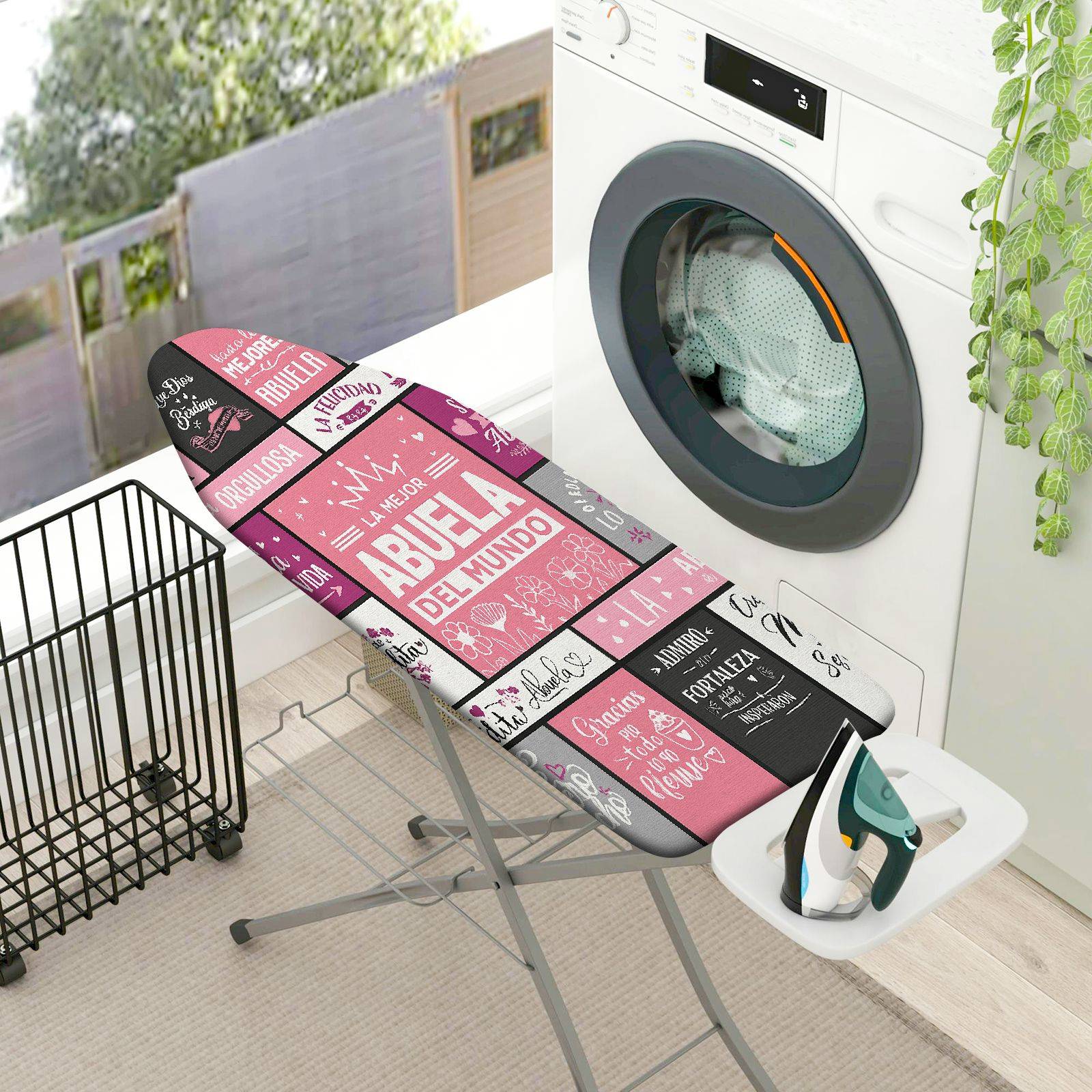 1-Piece Grandmother Quote Inspirational Pink  Ironing Board Cover, Universal Size, Without Board