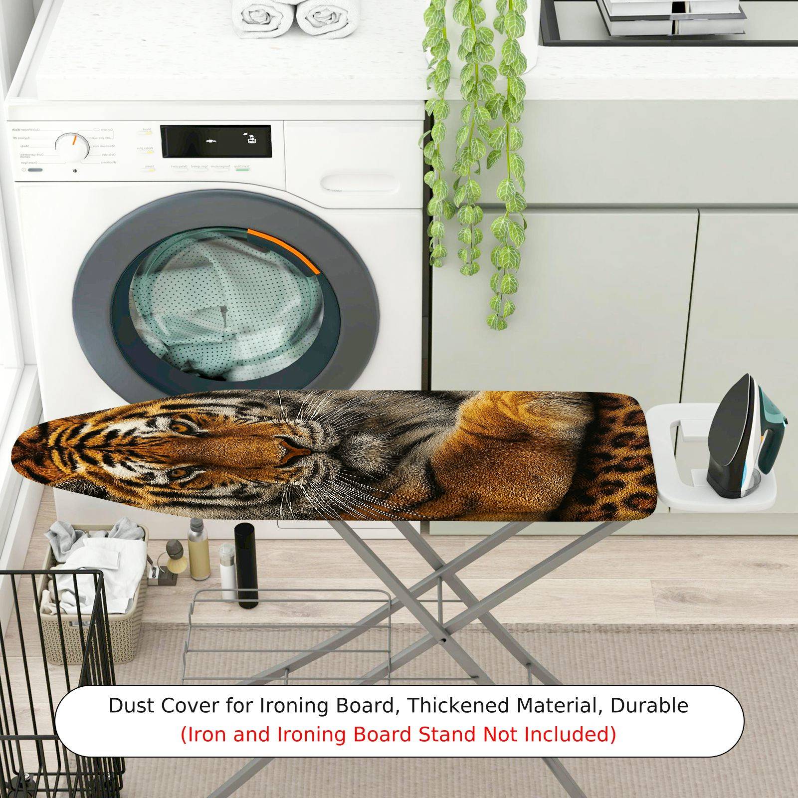 1-Piece Tiger Animal Print Jungle  Ironing Board Cover, Universal Size, Without Board