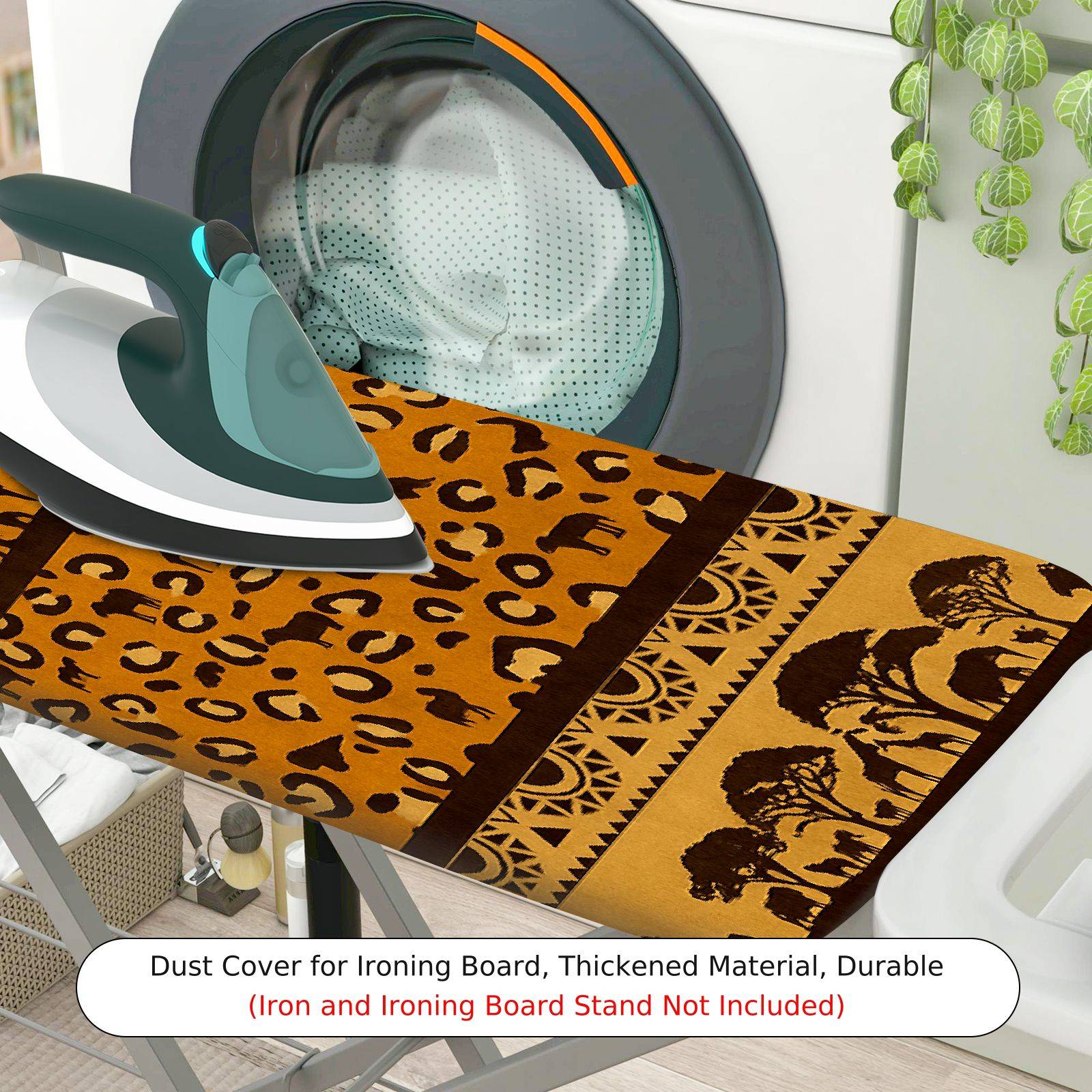 1-Piece African Leopard Animal Print  Ironing Board Cover, Universal Size, Without Board