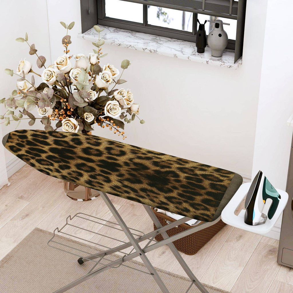1-Piece Leopard Print Wild Animal Pattern Stylish  Ironing Board Cover, Universal Size, Without Board