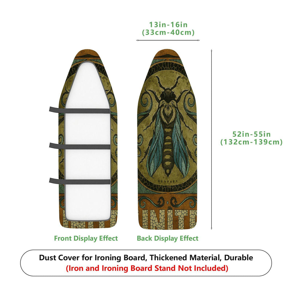 1-Piece Insect Retro Artistic  Ironing Board Cover, Universal Size, Without Board