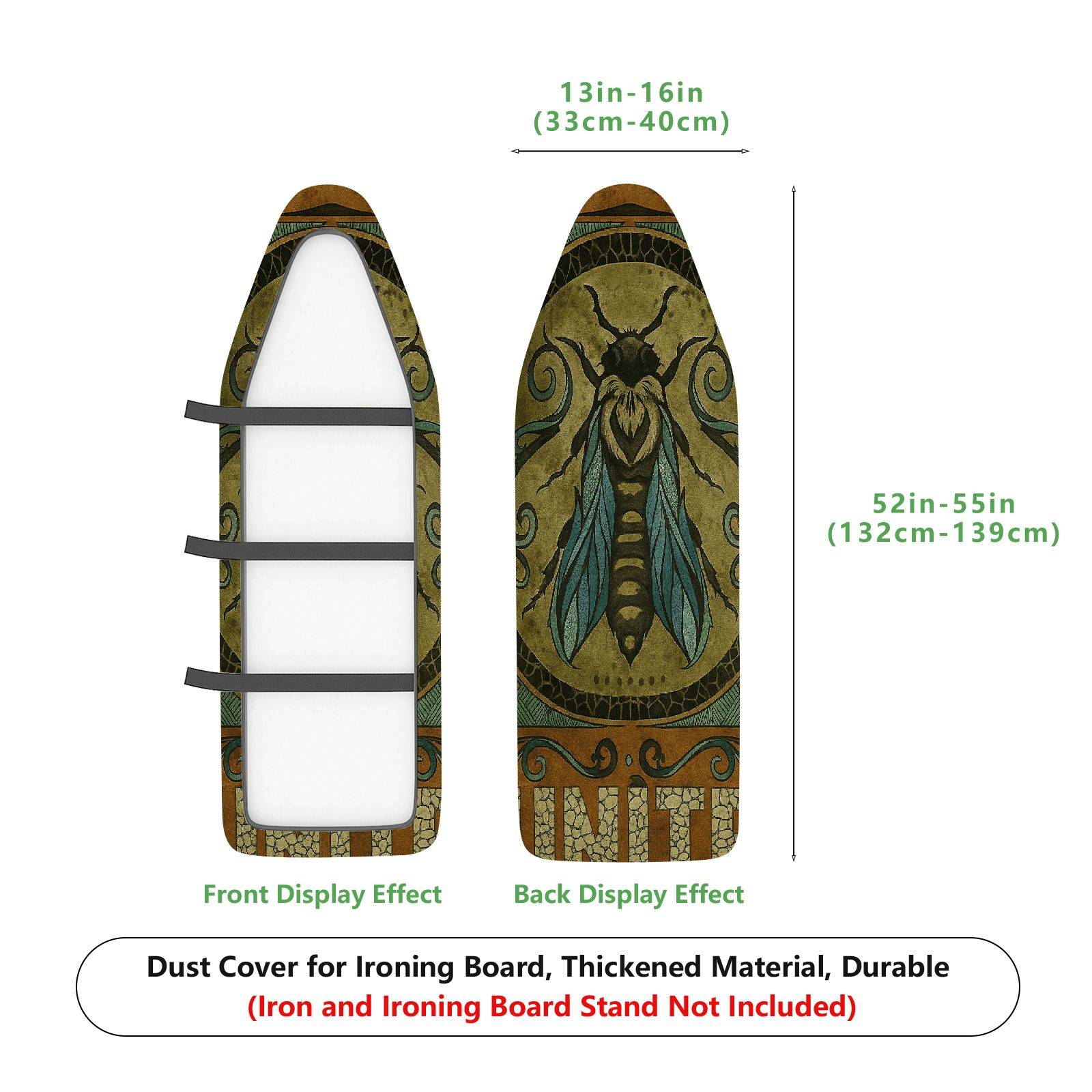 1-Piece Insect Retro Artistic  Ironing Board Cover, Universal Size, Without Board