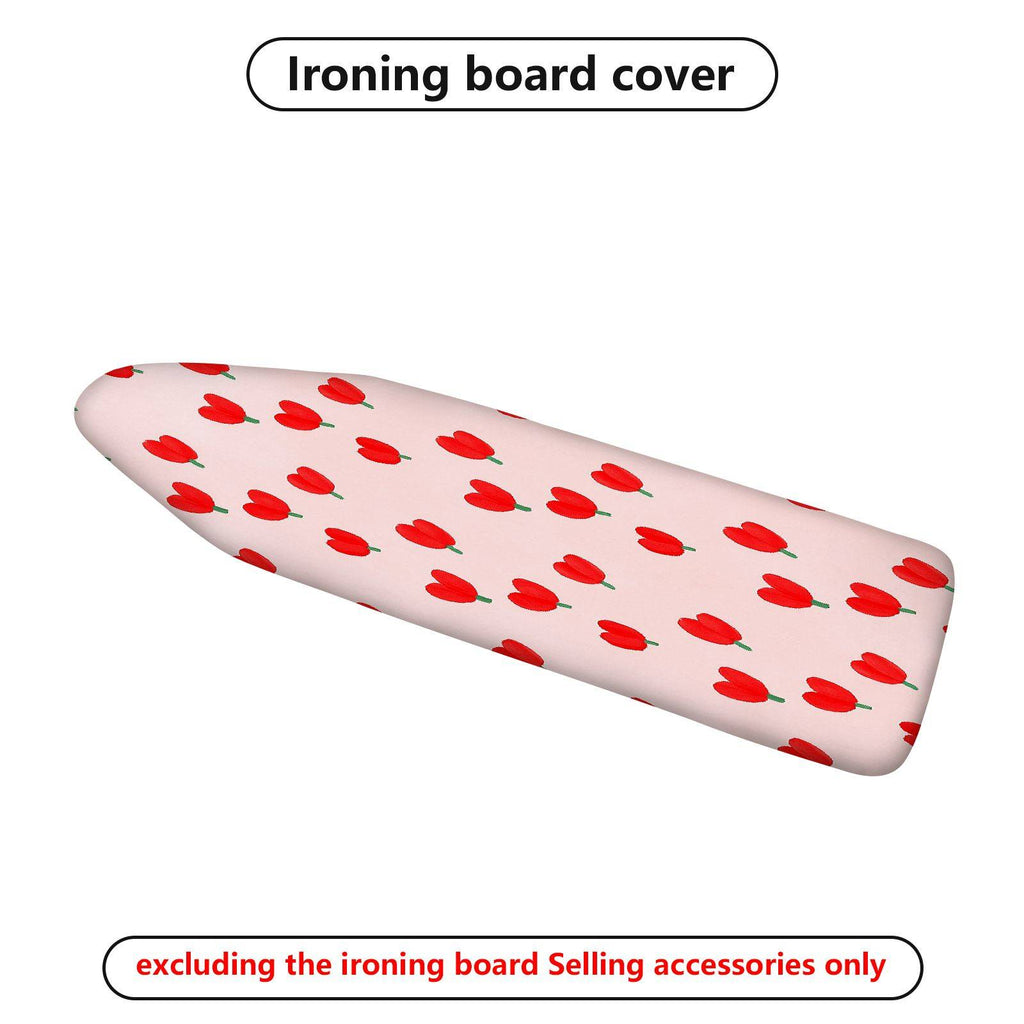 1-Piece Tulip Floral Pink  Ironing Board Cover, Universal Size, Without Board