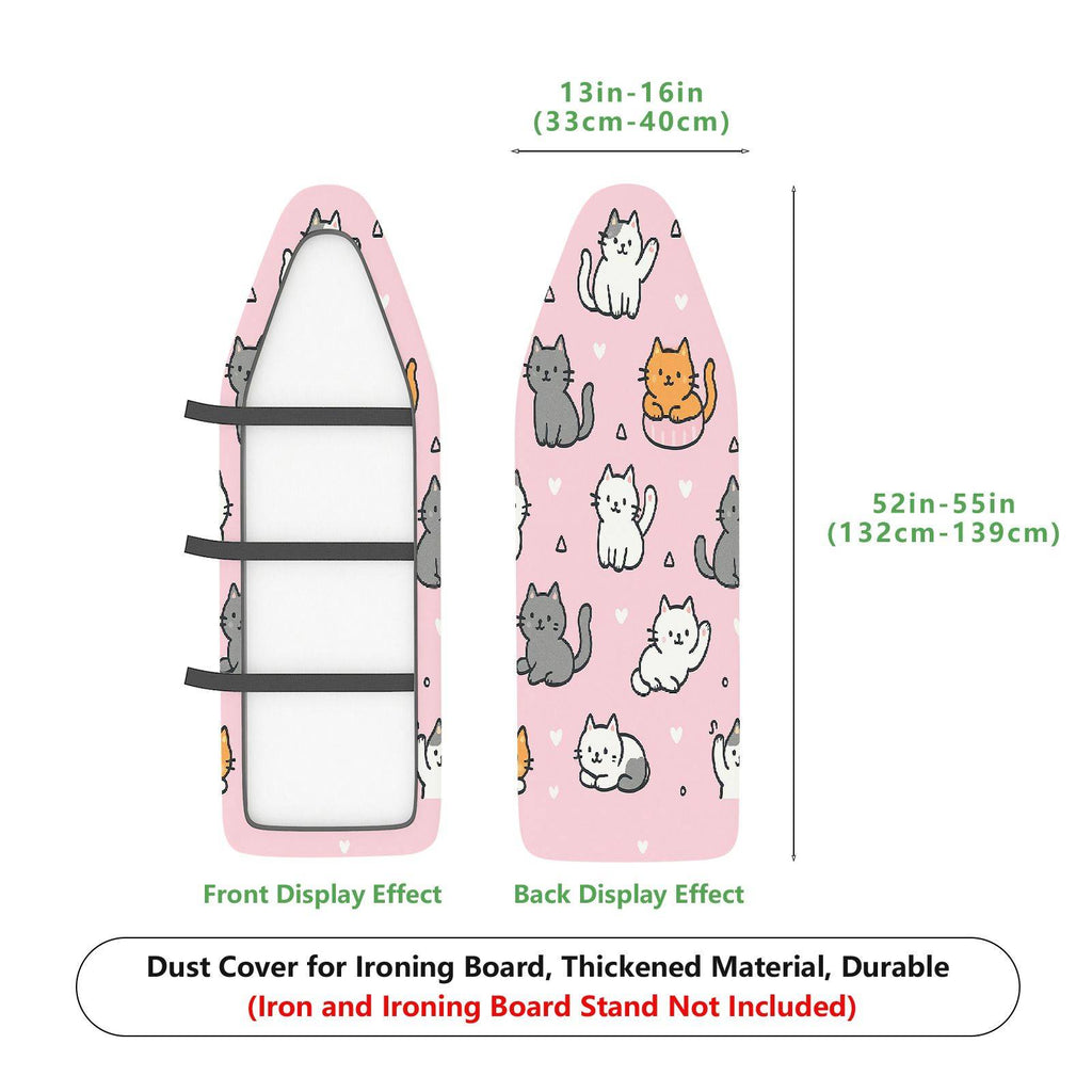1-Piece Cute Cat Heart Pink  Ironing Board Cover, Universal Size, Without Board