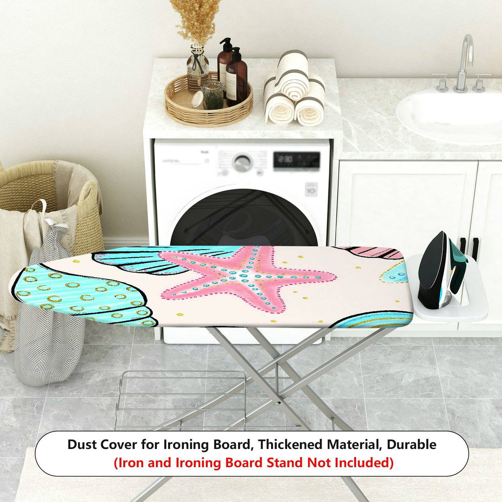 1-Piece Shell Starfish Ocean  Ironing Board Cover, Universal Size, Without Board