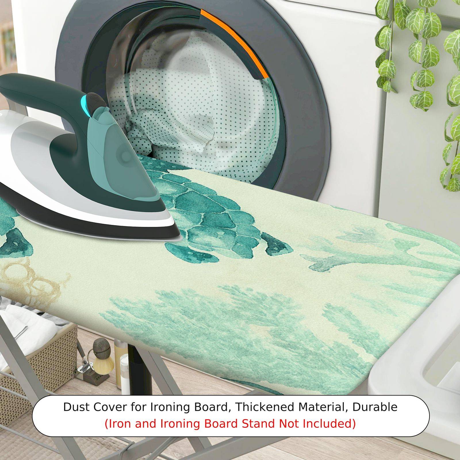 1-Piece Sea Turtle Ocean Beach  Ironing Board Cover, Universal Size, Without Board