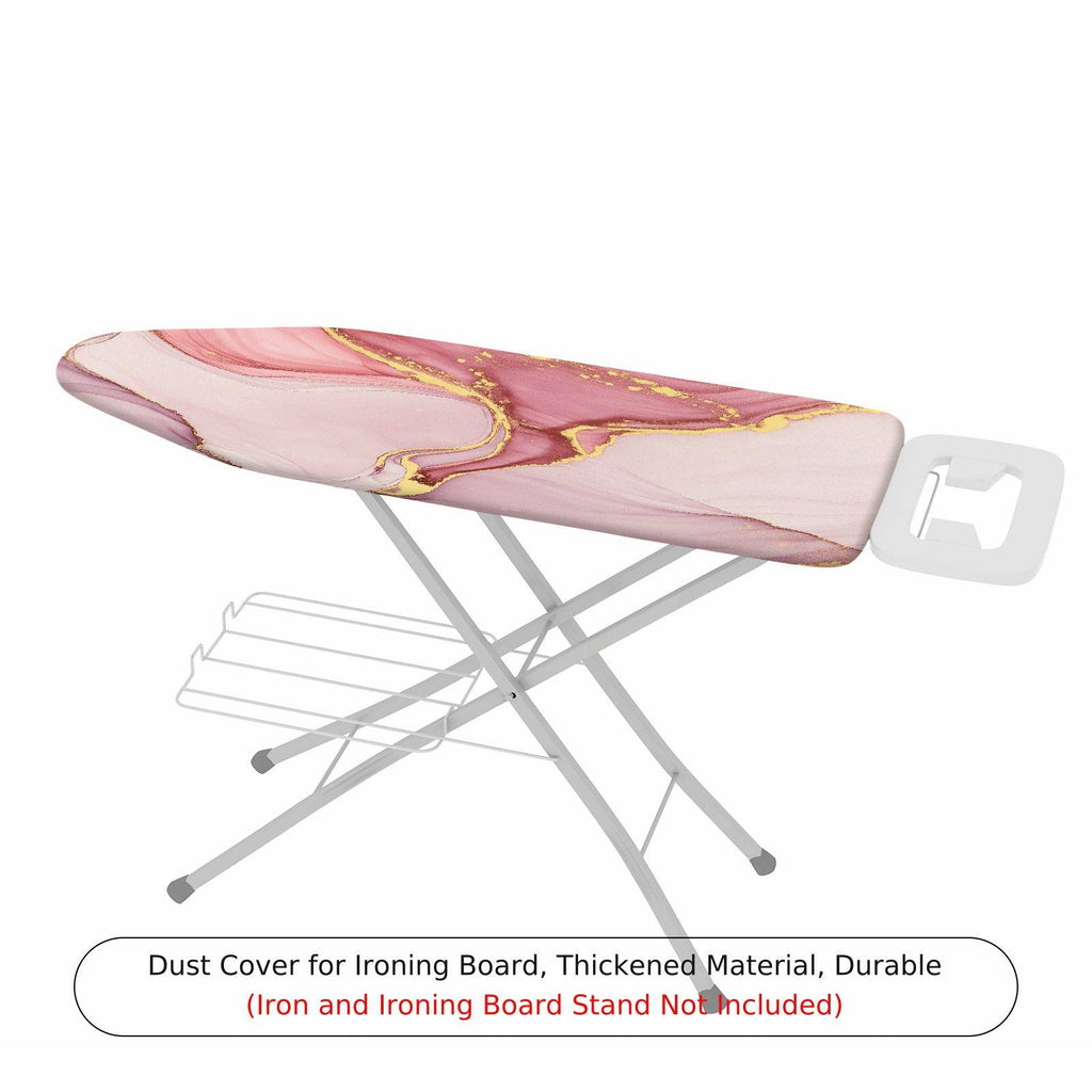 1-Piece Pink Gold Watercolor Marble  Ironing Board Cover, Universal Size, Without Board