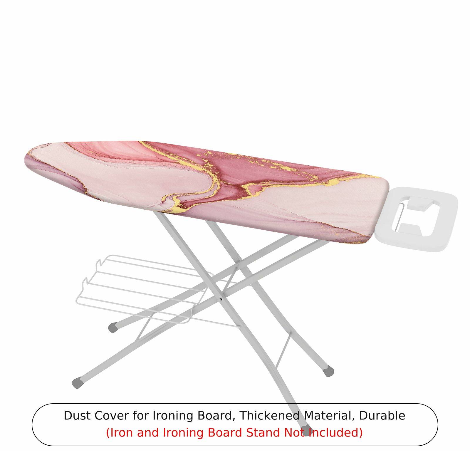 1-Piece Pink Gold Watercolor Marble  Ironing Board Cover, Universal Size, Without Board