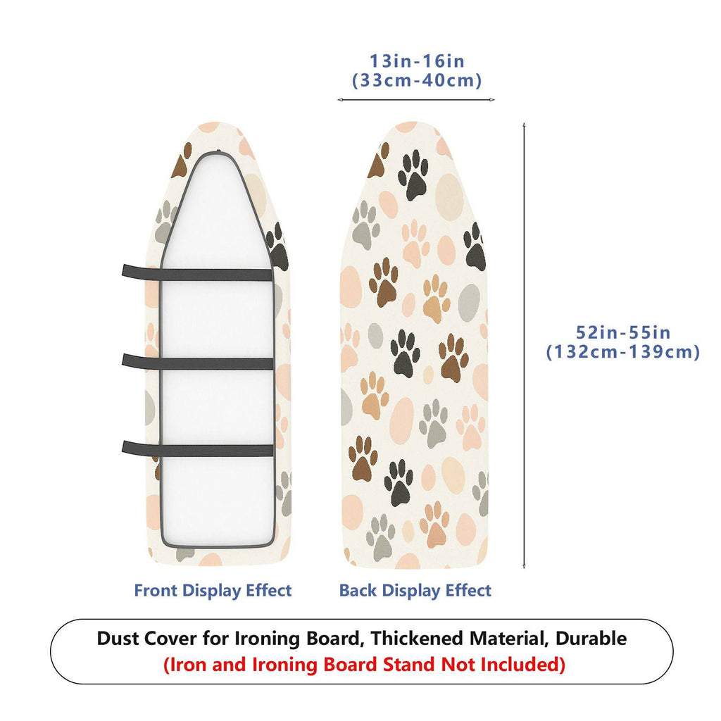 1-Piece Pawprint Pattern Beige Color Cute  Ironing Board Cover, Universal Size, Without Board