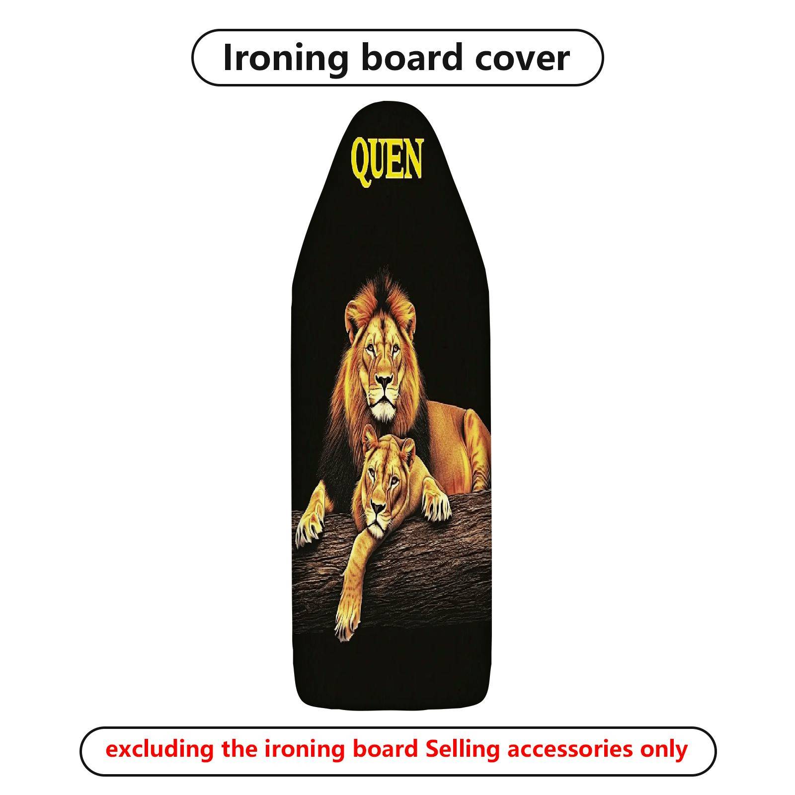 1-Piece Lion Family Animal Nature  Ironing Board Cover, Universal Size, Without Board