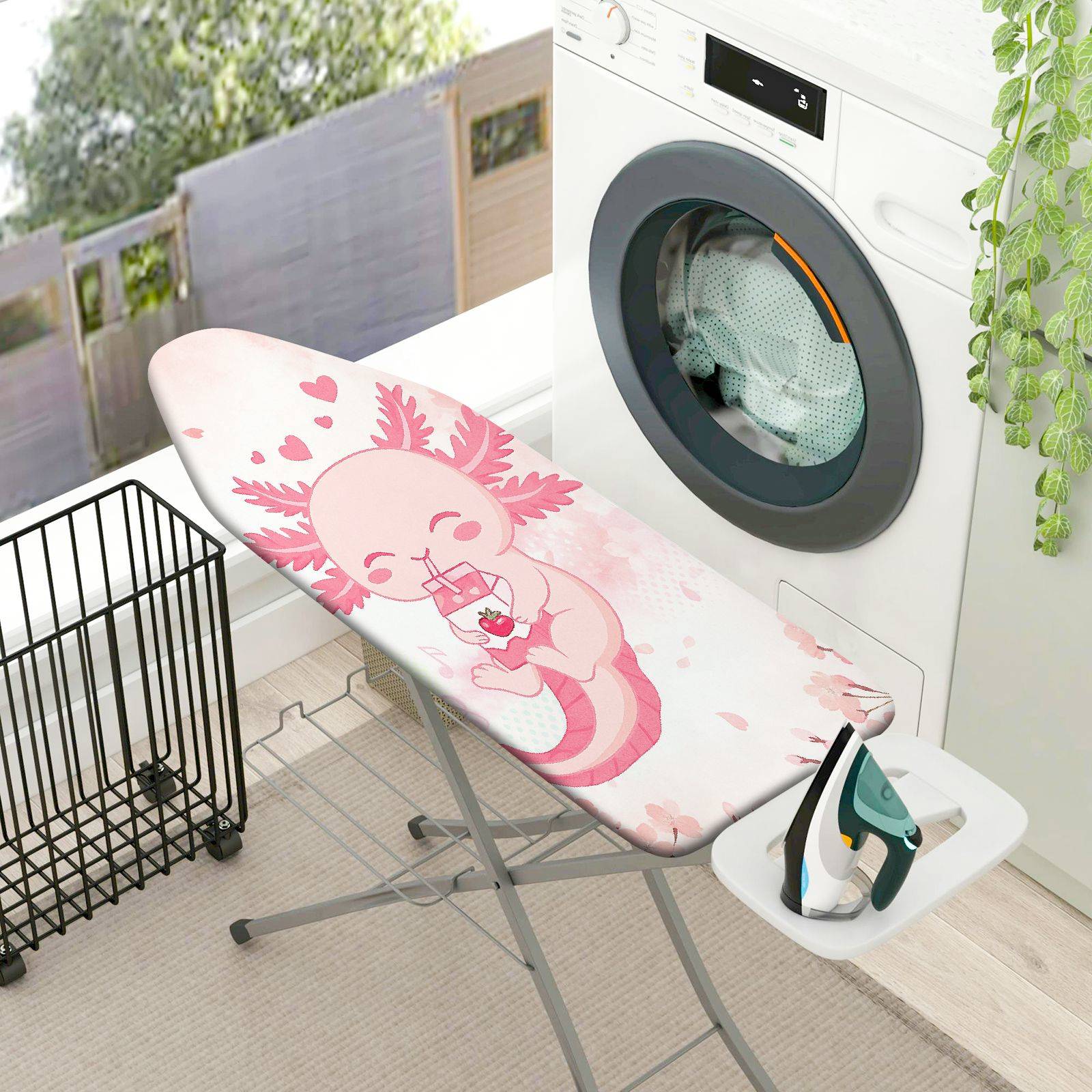 1-Piece Cute Pink  Ironing Board Cover, Universal Size, Without Board