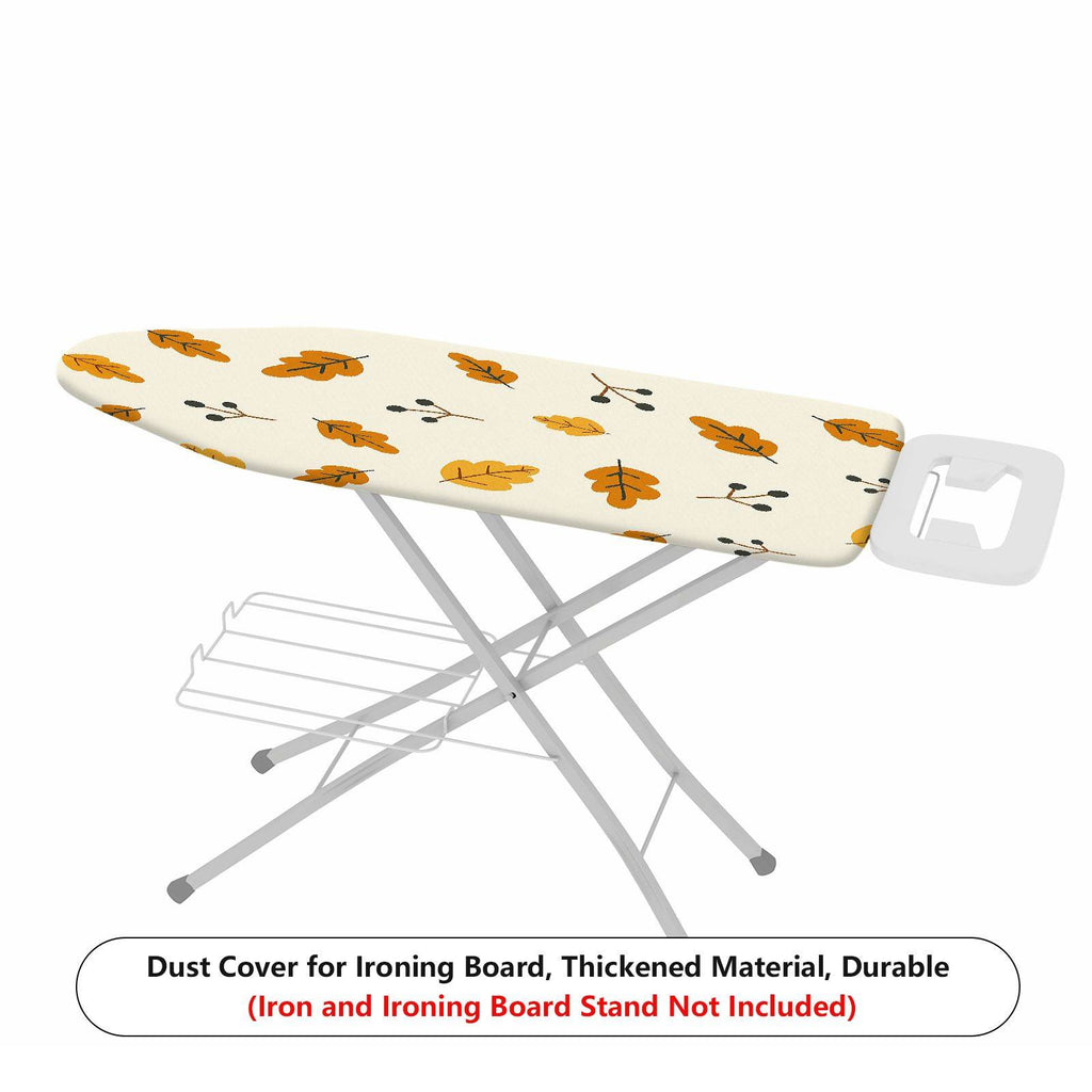 1-Piece Autumn Leaves Pattern Beige  Ironing Board Cover, Universal Size, Without Board