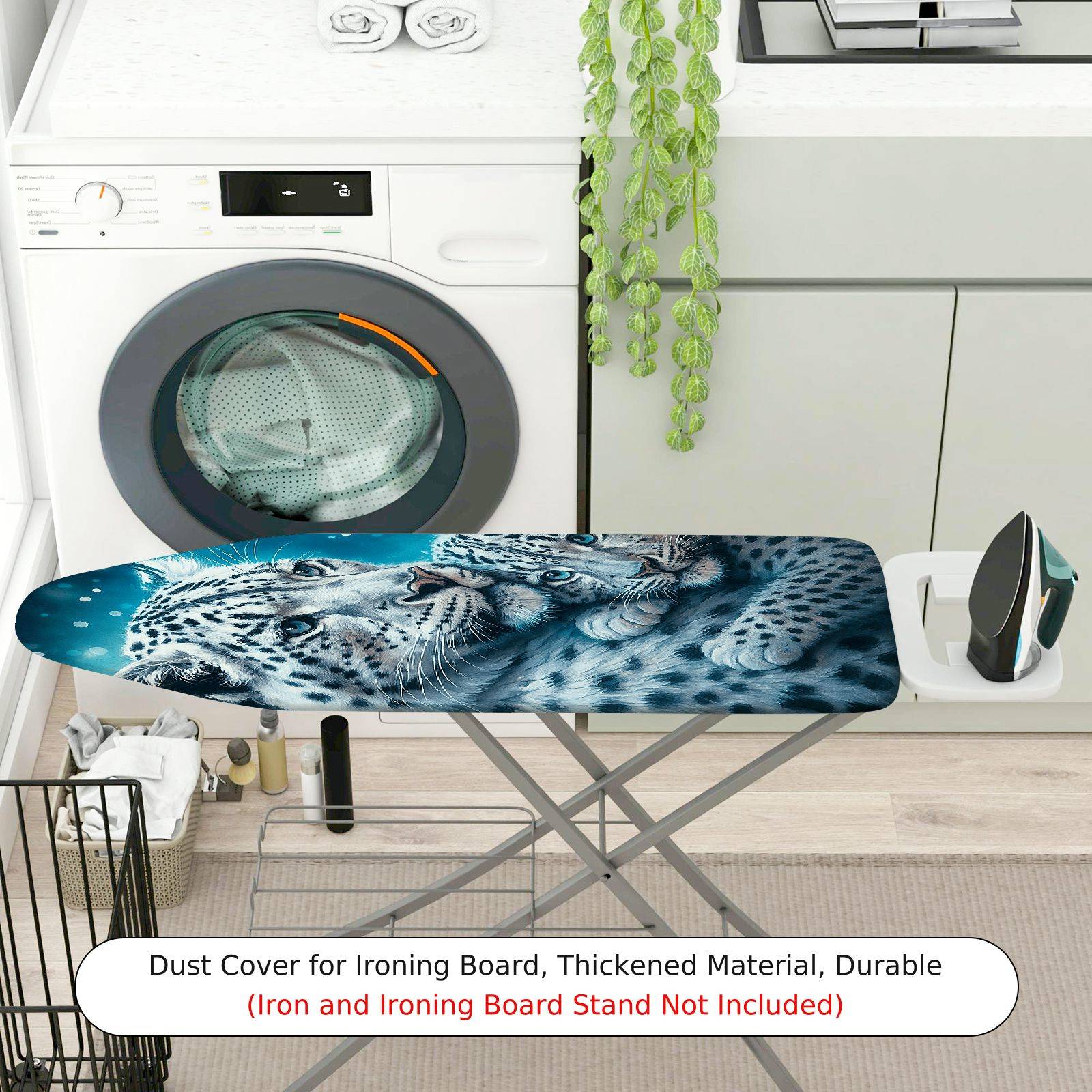 1-Piece Snow leopard Wildlife Animal Nature  Ironing Board Cover, Universal Size, Without Board