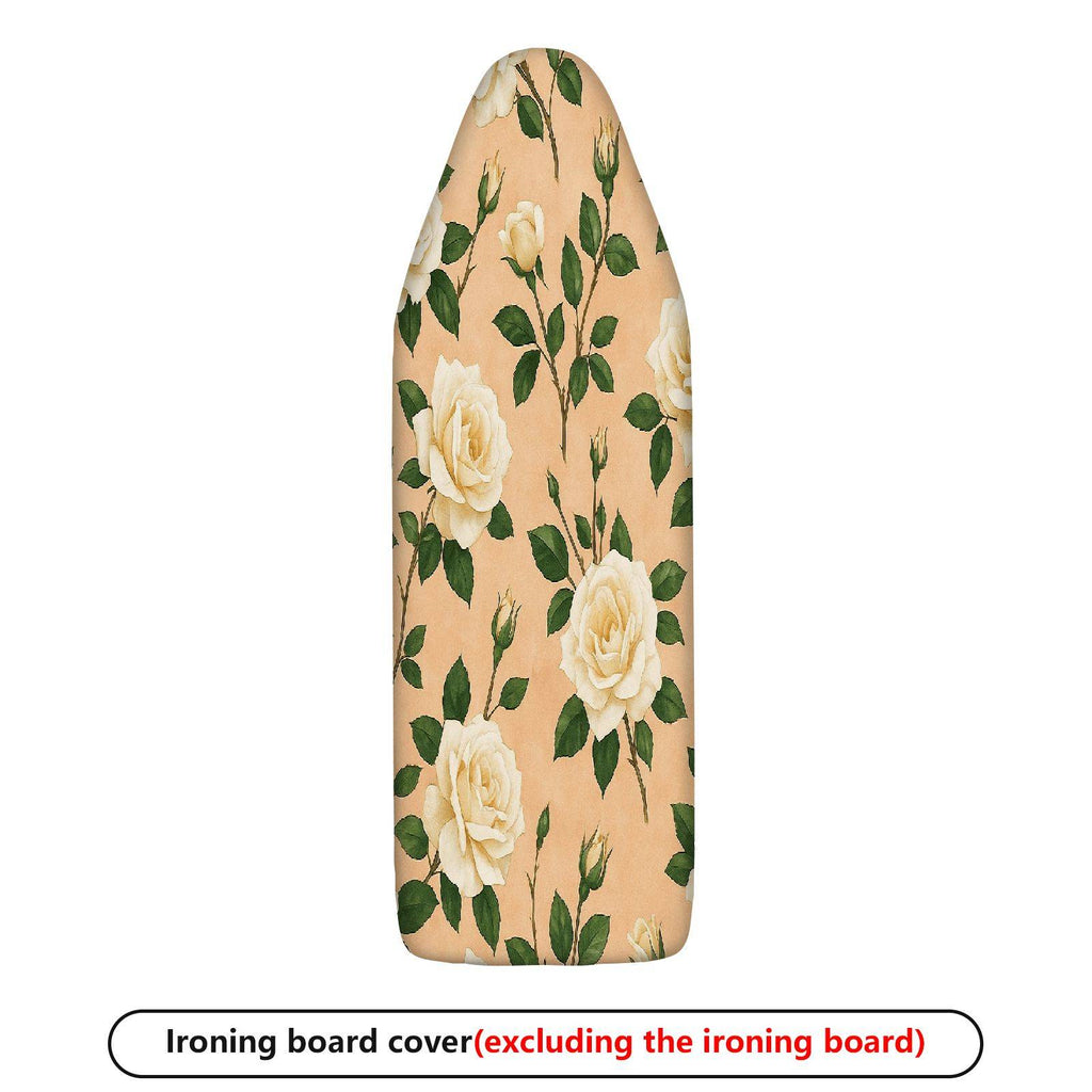 1-Piece Floral Rose Pattern Beige  Ironing Board Cover, Universal Size, Without Board