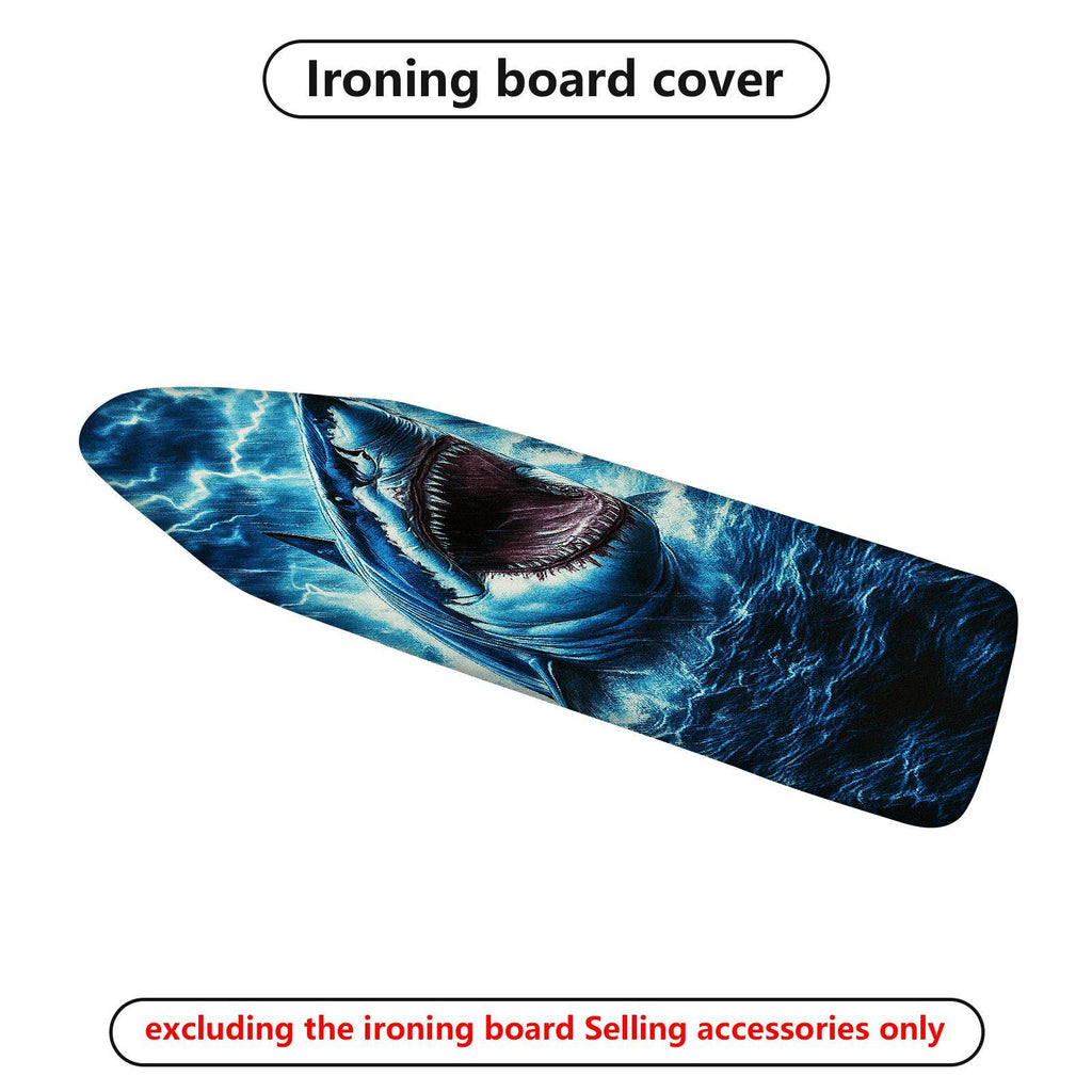 1-Piece Shark Lightning Ocean  Ironing Board Cover, Universal Size, Without Board