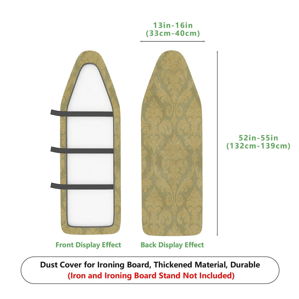 1-Piece Elegant Floral Pattern Beige  Ironing Board Cover, Universal Size, Without Board
