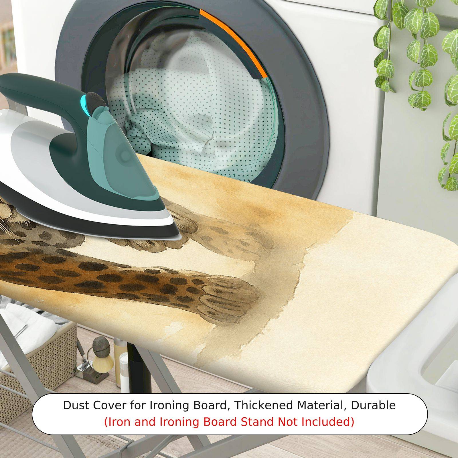 1-Piece Leopard Animal Print Exotic  Ironing Board Cover, Universal Size, Without Board