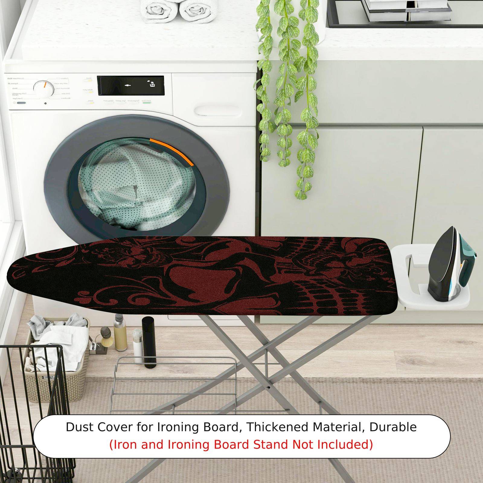 1-Piece Gothic Floral Abstract  Ironing Board Cover, Universal Size, Without Board