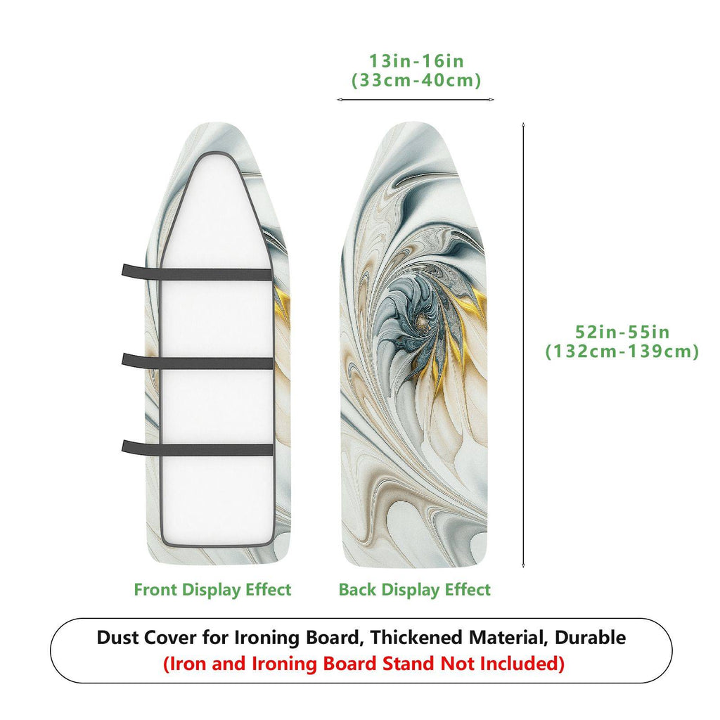 1-Piece Abstract Swirl Gray  Ironing Board Cover, Universal Size, Without Board