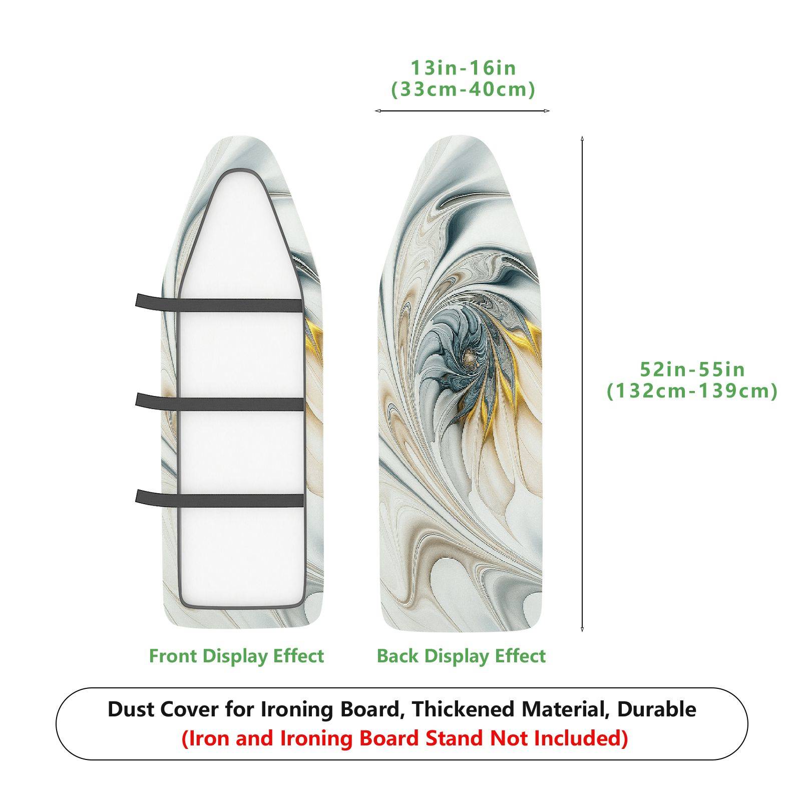 1-Piece Abstract Swirl Gray  Ironing Board Cover, Universal Size, Without Board