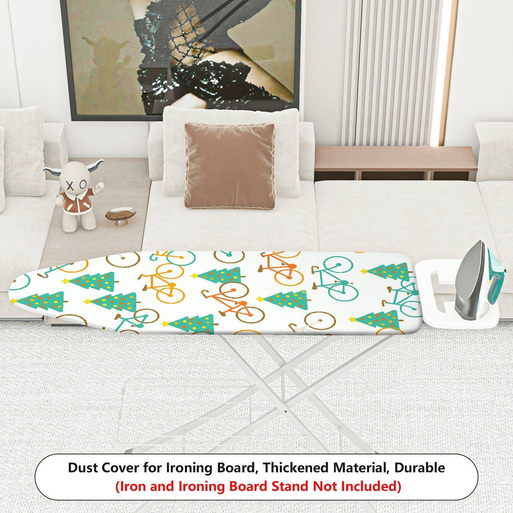 1-Piece Christmas Bicycle Forest  Ironing Board Cover, Universal Size, Without Board