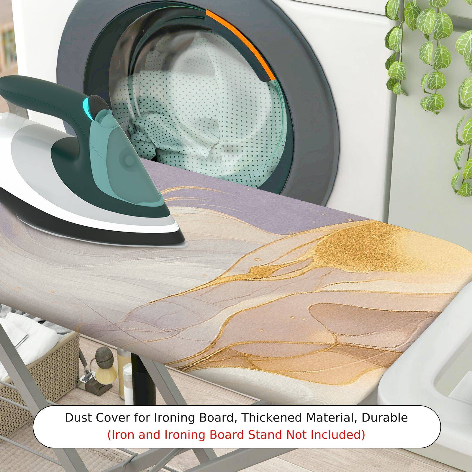 1-Piece Abstract Art Marble Luxury  Ironing Board Cover, Universal Size, Without Board