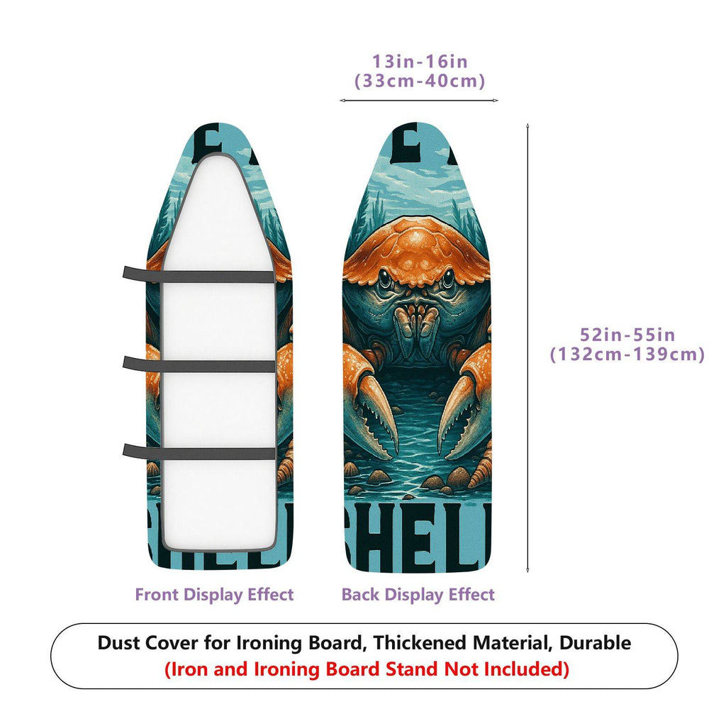 1-Piece Crab Ocean Blue  Ironing Board Cover, Universal Size, Without Board
