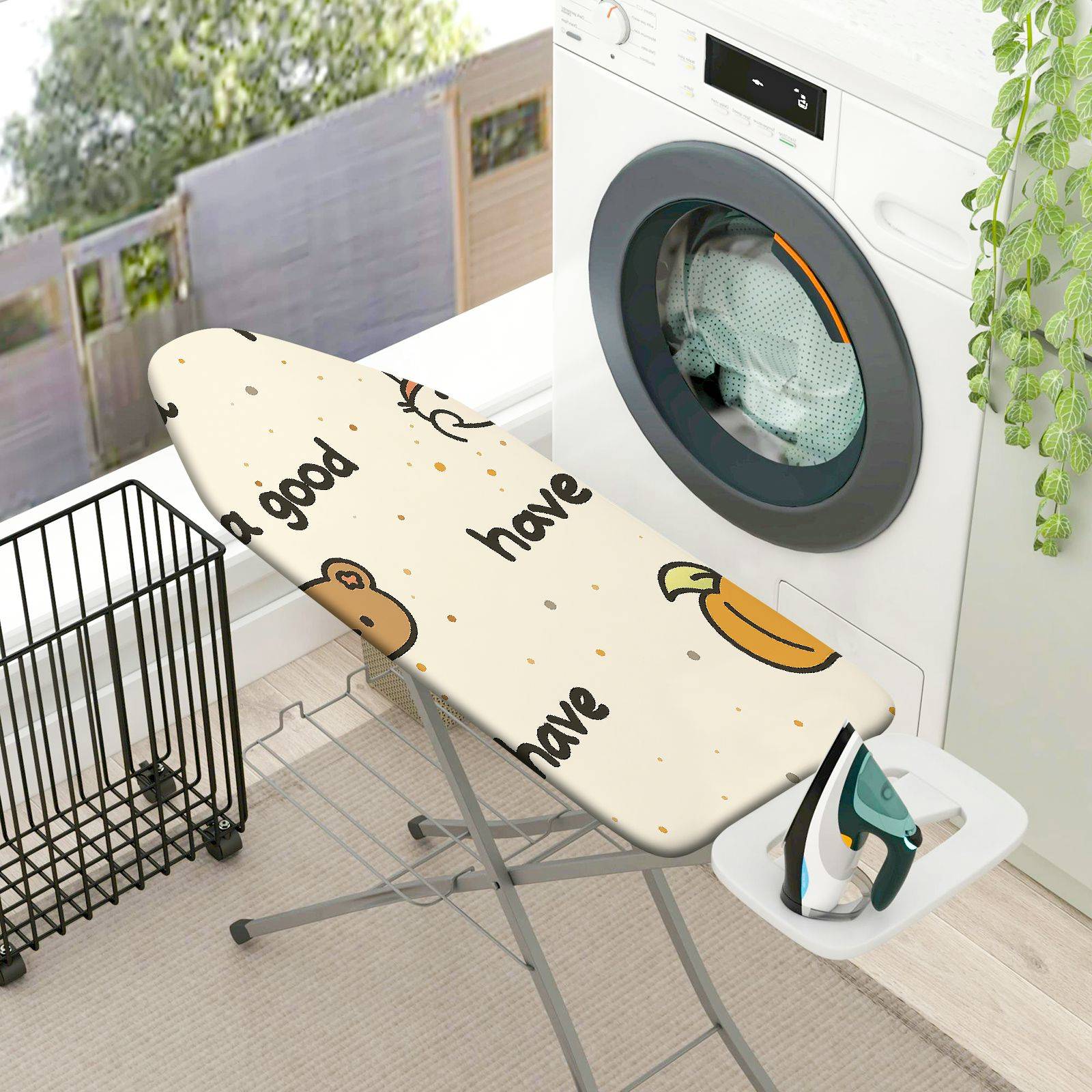 1-Piece bear print  animals text  Ironing Board Cover, Universal Size, Without Board