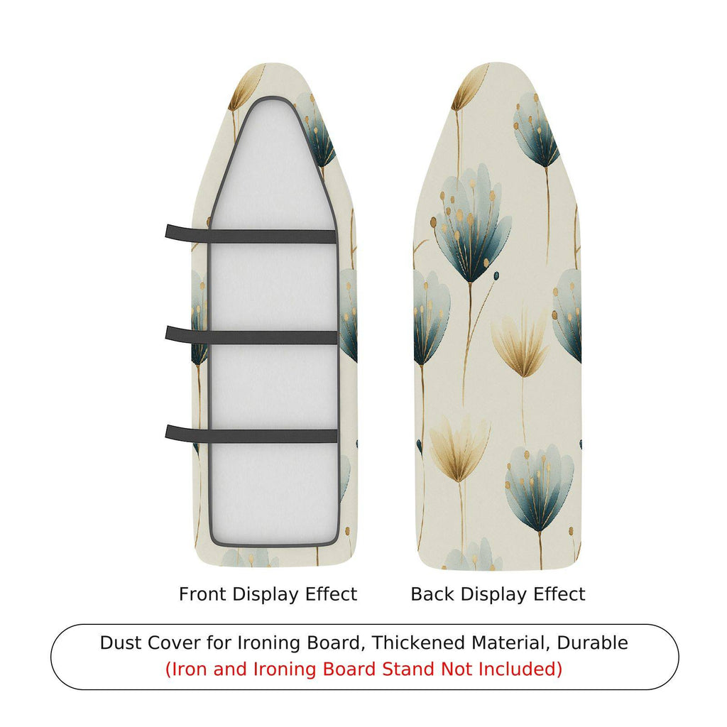 1-Piece Floral Pattern Leaf Beige  Ironing Board Cover, Universal Size, Without Board