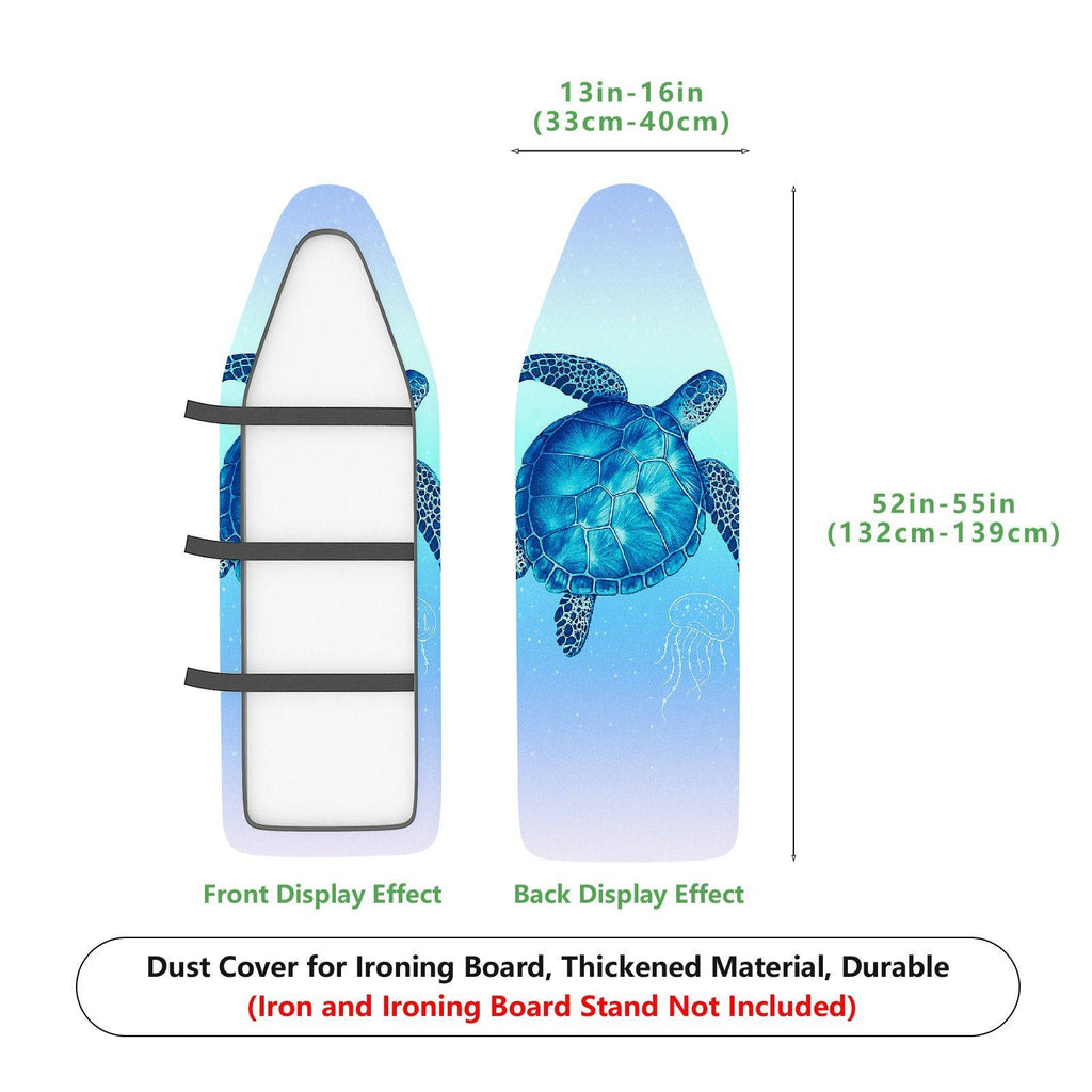 1-Piece Sea Turtle Ocean Marine  Ironing Board Cover, Universal Size, Without Board